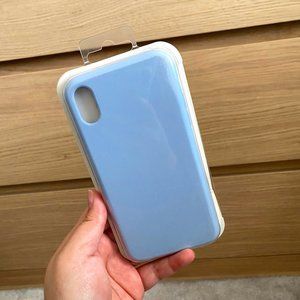Iphone XR blue hard silicone case